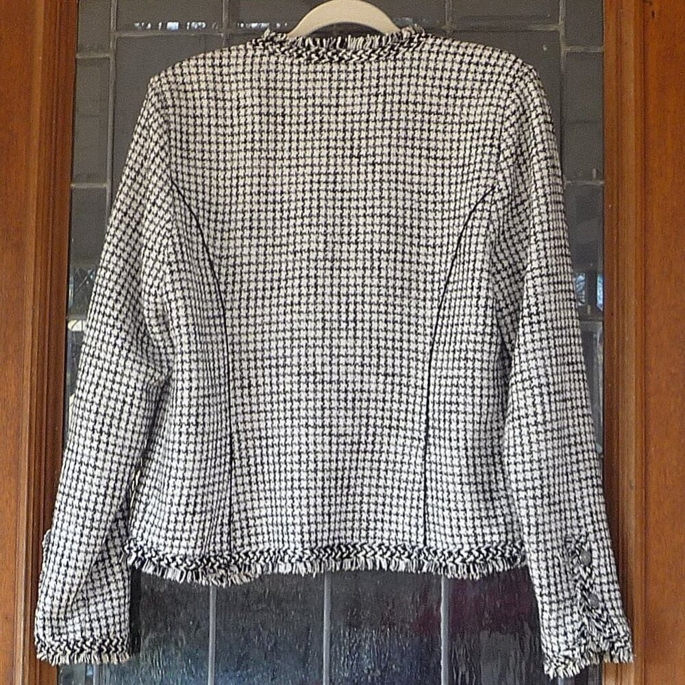 WHBM HOUNDSTOOTH JACKET BLAZER MEDIUM - image 7